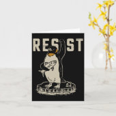 Resist Penguin Activism - Funny Resist Penguin Act Karte (Gelbe Blume)