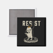 Resist Penguin Activism - Funny Resist Penguin Act Magnet (Vorderseite/Rückseite)