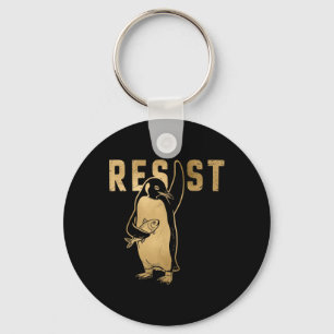 Resist Penguin Activism Grafik Design 6 Schlüsselanhänger