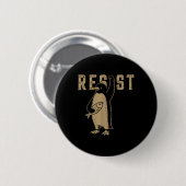 Resist Penguin Activism Grafik Design Button (Vorne & Hinten)