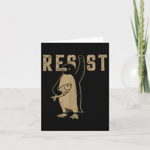 Resist Penguin Activism Grafik Design Karte
