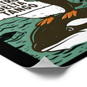 Resist Penguin Activism Graphic Design 3 Poster (Ecke)