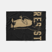 Resist Penguin Activism Graphic Design 7 Fleecedecke (Vorderseite (Horizontal))