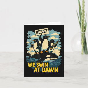Resist Penguin Activism Graphic Design _8 Karte