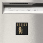 Resist Penguin Activism Graphic Design Vintag Magnet (In Situ (Geschirrspüler))