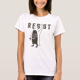 Resist Penguin Activism Graphic Design Vintag T-Shirt