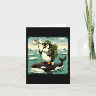 Resist Penguin Activism Graphic Funny Pinguin Agai Karte