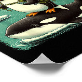 Resist Penguin Activism Graphic Funny Pinguin Agai Poster (Ecke)