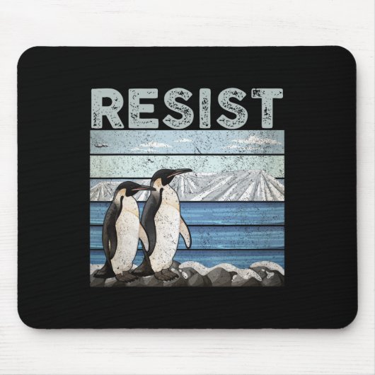 Resist Penguin-Aktivismus Mousepad (Vorne)