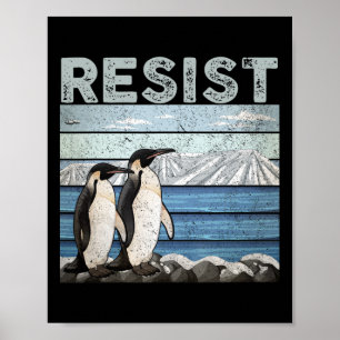 Resist Penguin-Aktivismus Poster