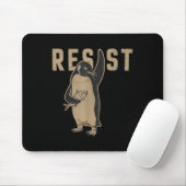 Resist Penguin _ Hand Off _ Pinguine Protest Mousepad (Mit Mouse)