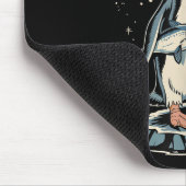 Resist Penguin Holding Fish Funny Protest Vintag Mousepad (Ecke)