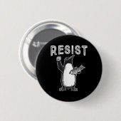 Resist Penguin _ Politischer Protest Button (Vorne & Hinten)
