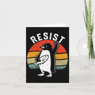 Resist Penguin Retro Resist Graphic Karte