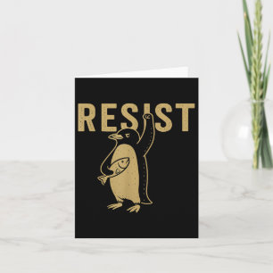 Resist Penguin Retro Resist Penguin Design Karte