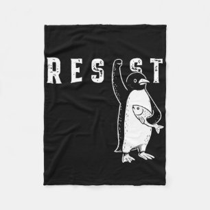 Resist Penguin Shirt Resist Penguin Aktivismus Fun Fleecedecke