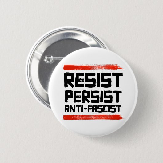 RESIST PERSIST ANTIFASKIST BUTTON (Vorne & Hinten)