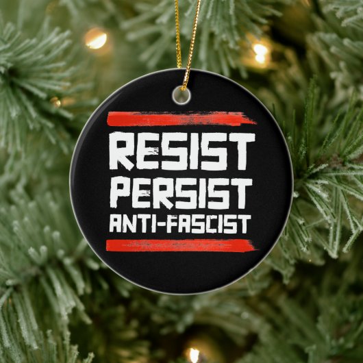 RESIST PERSIST ANTIFASKIST KERAMIK ORNAMENT (Baum)
