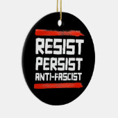 RESIST PERSIST ANTIFASKIST KERAMIK ORNAMENT (Rechts)