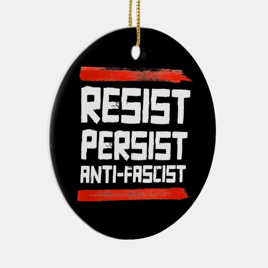 RESIST PERSIST ANTIFASKIST KERAMIK ORNAMENT (Rechts)