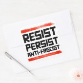 RESIST PERSIST ANTIFASKIST QUADRATISCHER AUFKLEBER (Umschlag)