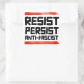 RESIST PERSIST ANTIFASKIST QUADRATISCHER AUFKLEBER (Tasche)