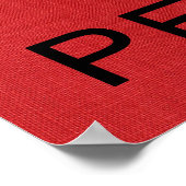 Resist & Persist auf Red Linen Texture Foto Poster (Ecke)
