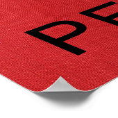 Resist & Persist auf Red Linen Texture Foto Poster (Ecke)