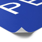Resist & Persist Blau Poster (Ecke)