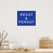 Resist & Persist Blau Poster (Küche)