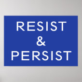 Resist & Persist Blau Poster (Vorne)