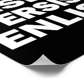 Resist Persist Enlist Hillary Clinton Mantr Poster (Ecke)