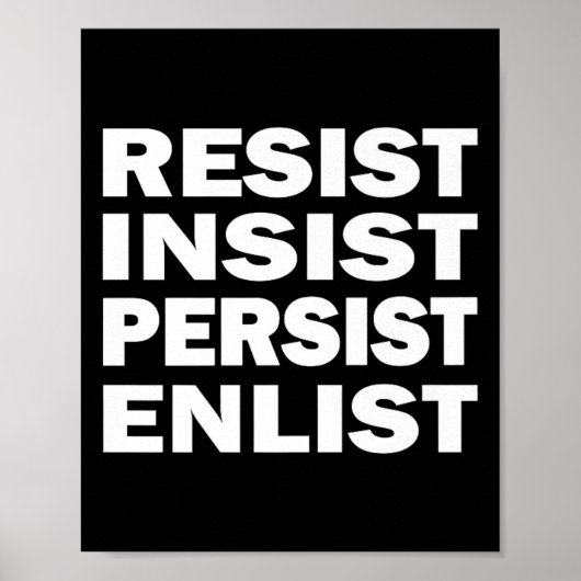Resist Persist Enlist Hillary Clinton Mantr Poster (Vorne)