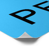 Resist & Persist hellblau Poster (Ecke)