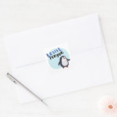 Resist Pinguin Quadratischer Aufkleber (Umschlag)