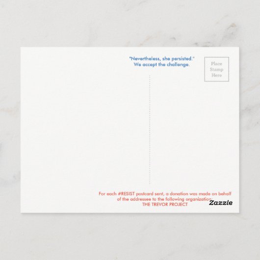 #RESIST Postcard - JULI TREVOR Postkarte (Rückseite)