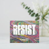 Resist Postkarte (Stehend Vorderseite)