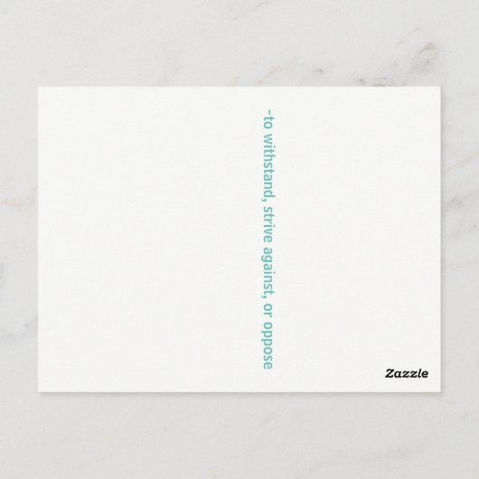 Resist Postkarte (Rückseite)