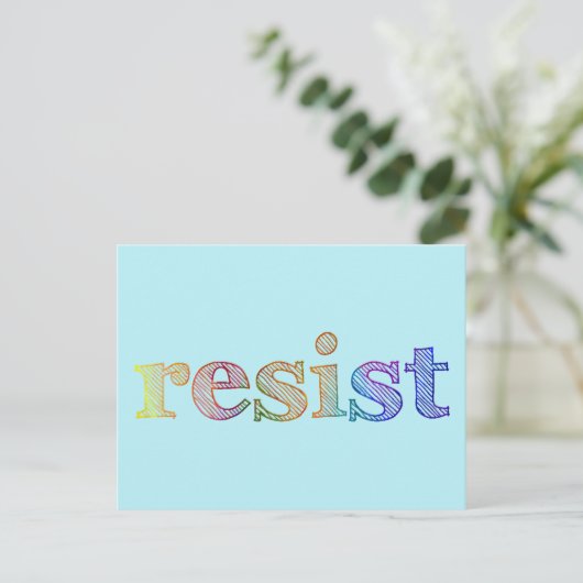 Resist Postkarte (Stehend Vorderseite)