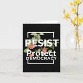Resist Protect Democracy Subtle Boho Style Floral Karte (Gelbe Blume)