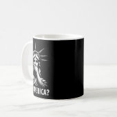 Resist Protest Wtf America Statue Liberty Equality Kaffeetasse (Vorderseite Links)