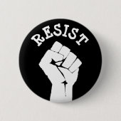 #Resist Protester Fist Anti-Trump-politischer Butt Button (Vorderseite)