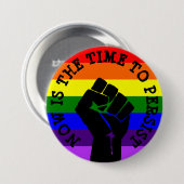 #Resist Protestierender-Faust Anti-Trumpf Button (Vorne & Hinten)
