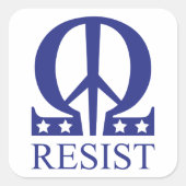 Resist Quadratischer Aufkleber (Vorderseite)
