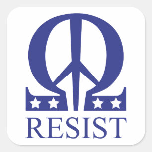 Resist Quadratischer Aufkleber