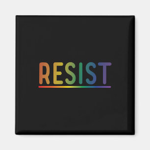 Resist Rainbow Lgbtq Gay Pride Politischer Protest Magnet