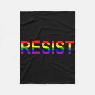 Resist Rainbow Que Anti Trump Novelty Fleecedecke