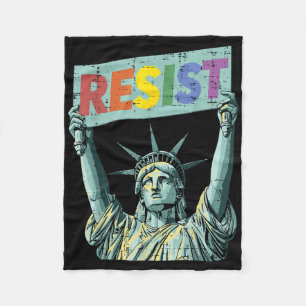 Resist Rainbow Statue Liberty Protest Lgbt Gay Men Fleecedecke