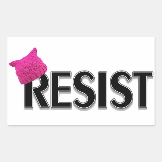 Resist Rechteckiger Aufkleber (Vorderseite)