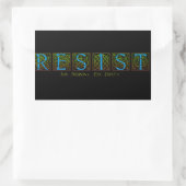 Resist Rechteckiger Aufkleber (Tasche)